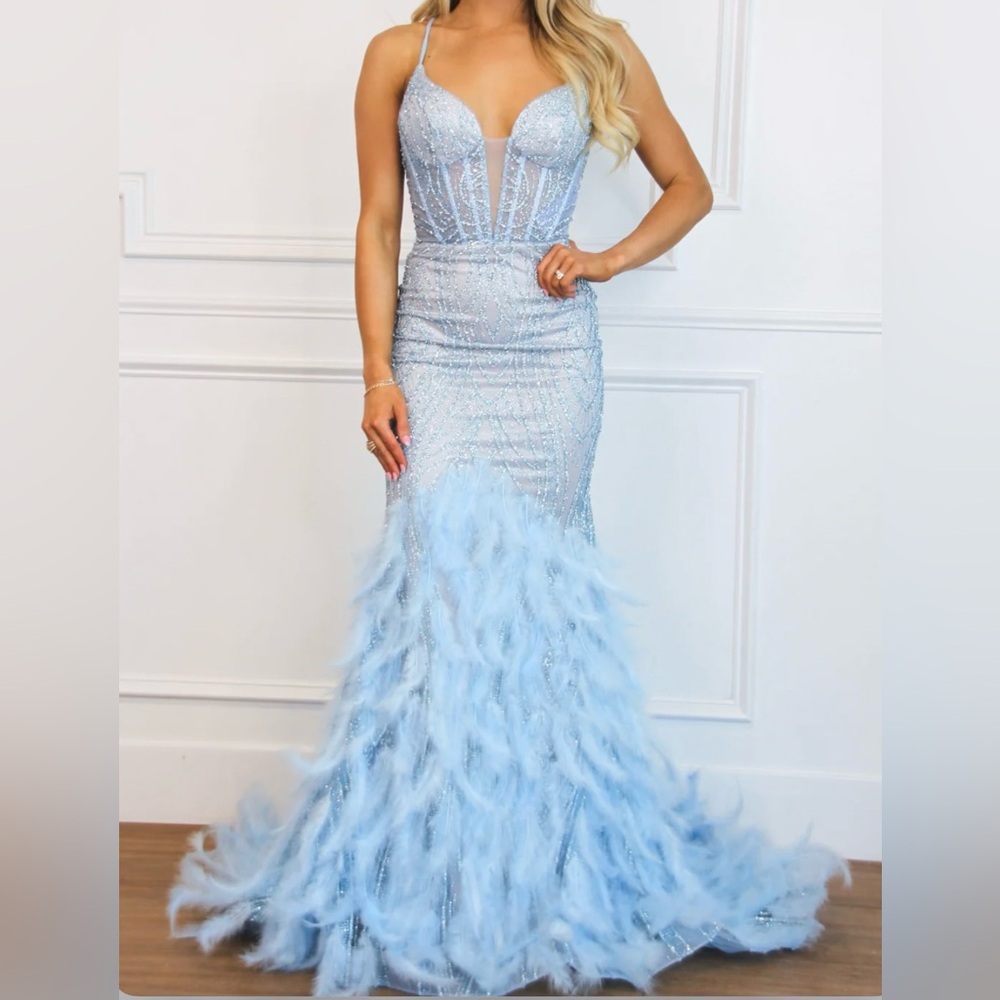 New Feather Evening Gown